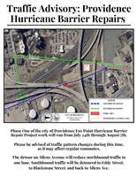 Traffic Advisory: Providence Hurricane Barrier Repairs